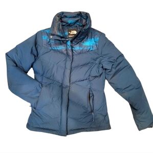 The North Face Turquoise Down Vintage Puffer Jacket S